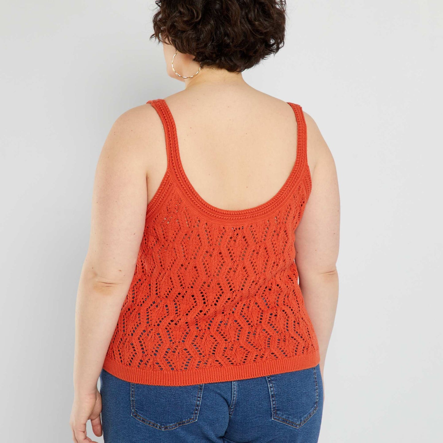 D bardeur en crochet orange