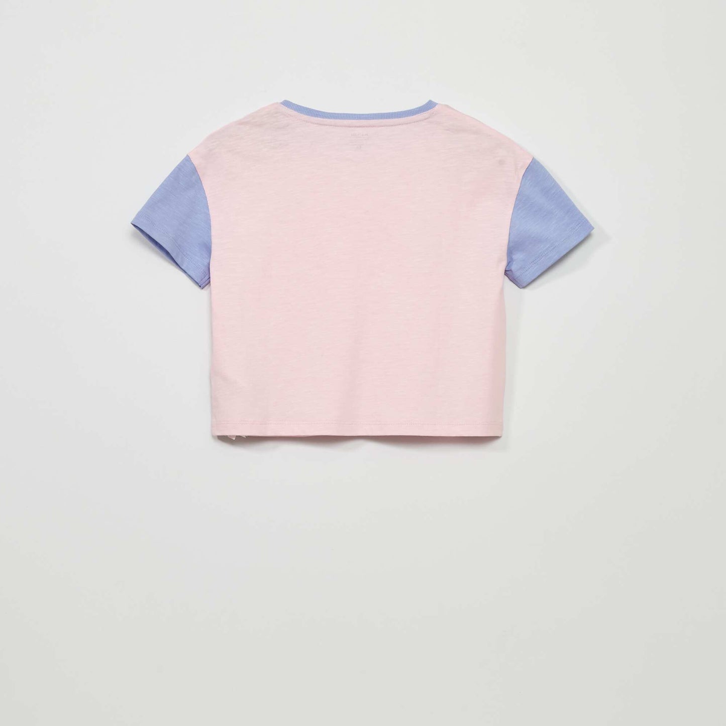 T-shirt fantaisie col rond Rose