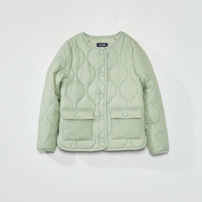 Blouson matelass d perlant Vert