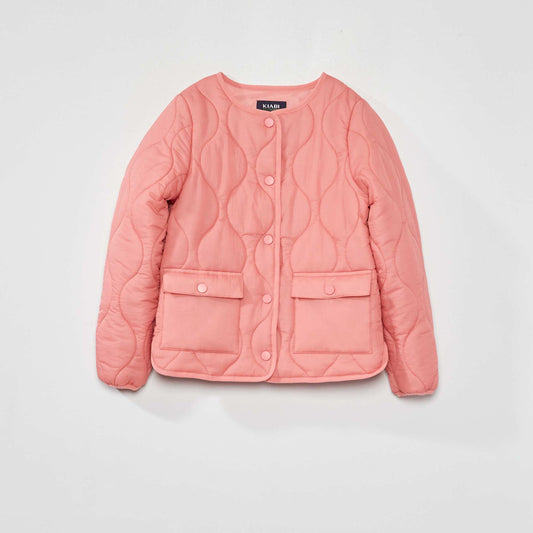 Blouson matelassé déperlant rose