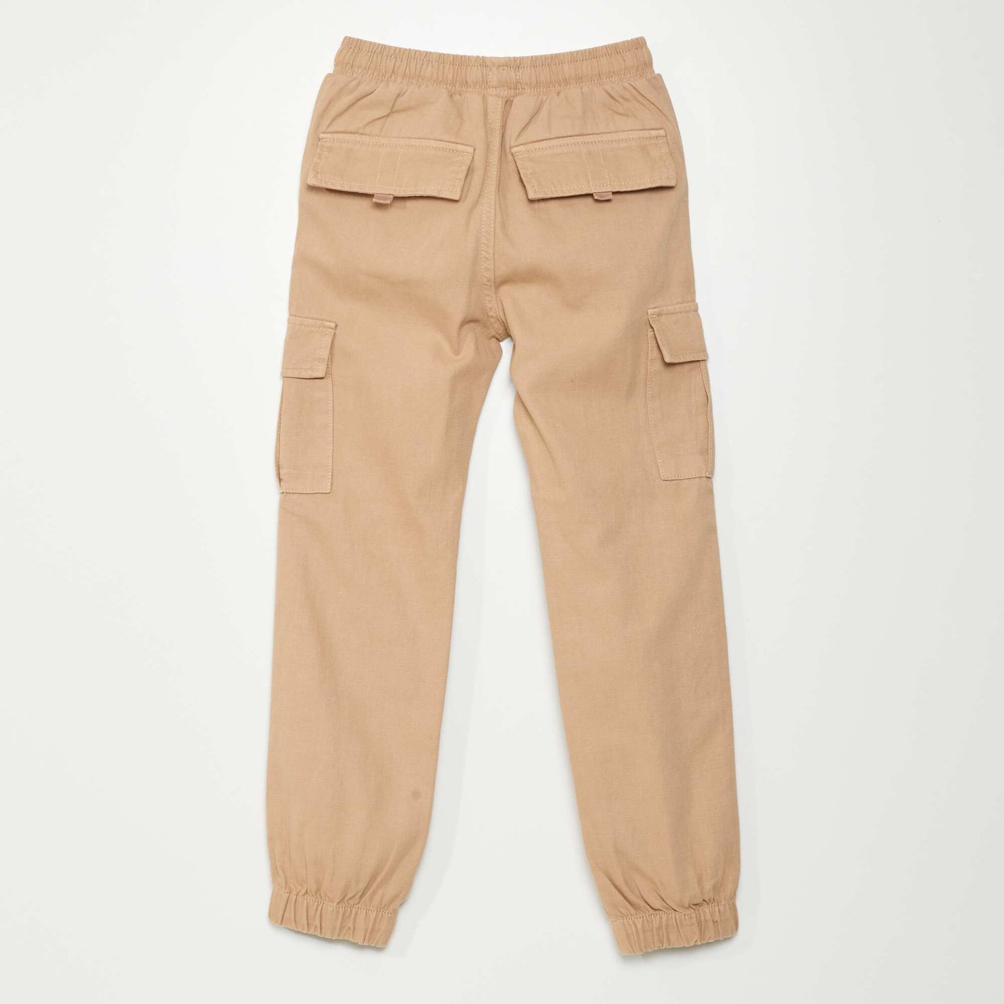 Pantalon taille lastiqu e avec poches Beige