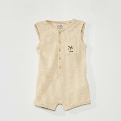 Combinaison courte en maille c tel e Beige