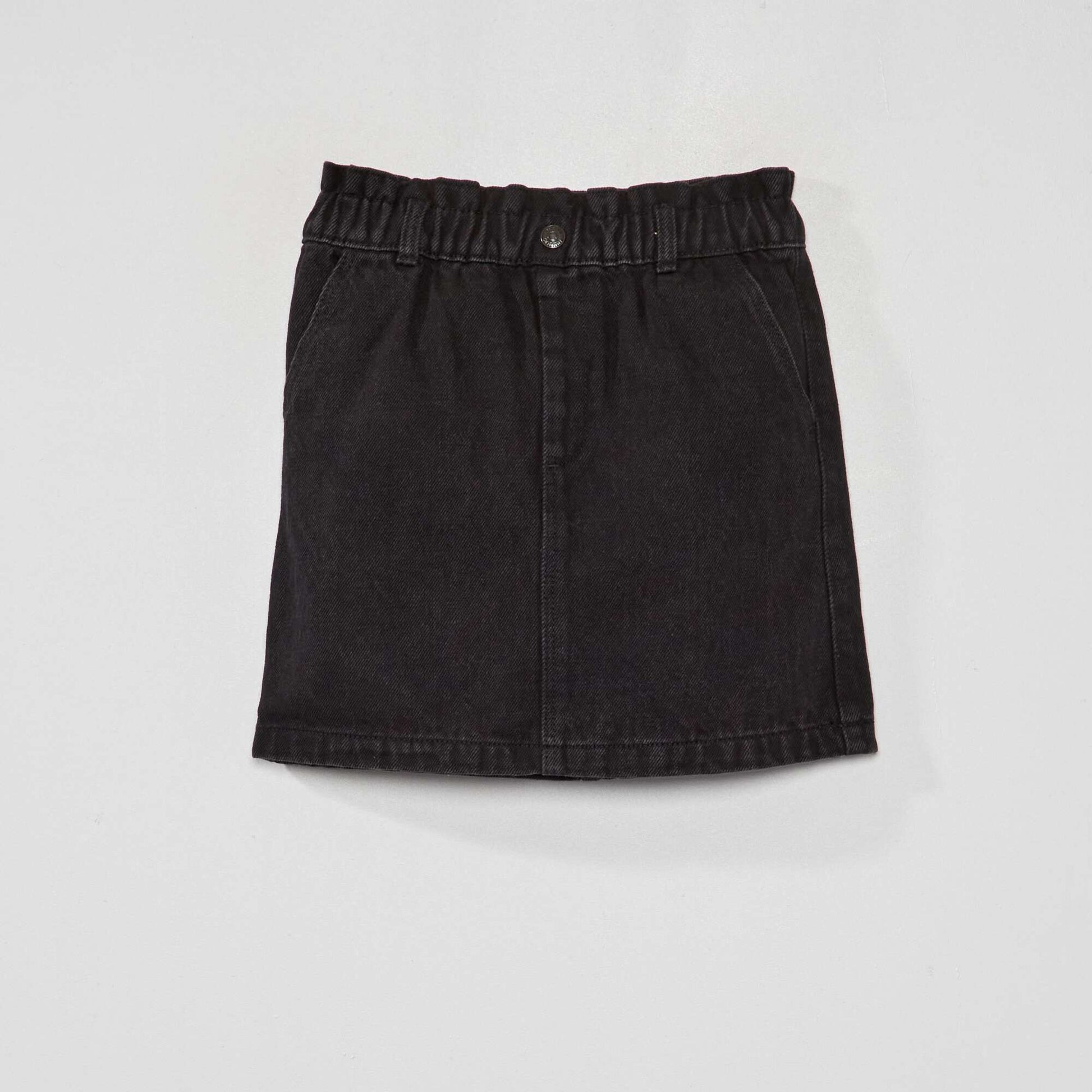 Jupe en jean paper-bag Noir