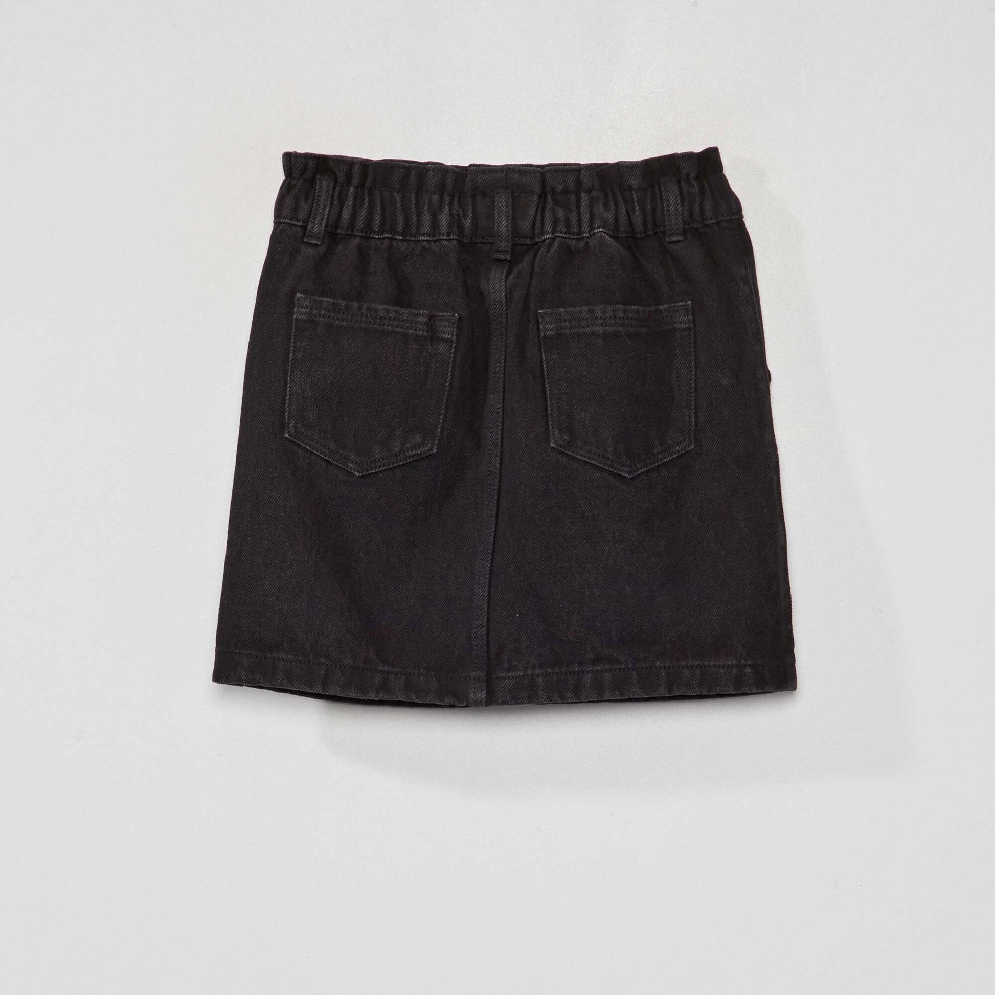 Jupe en jean paper-bag Noir