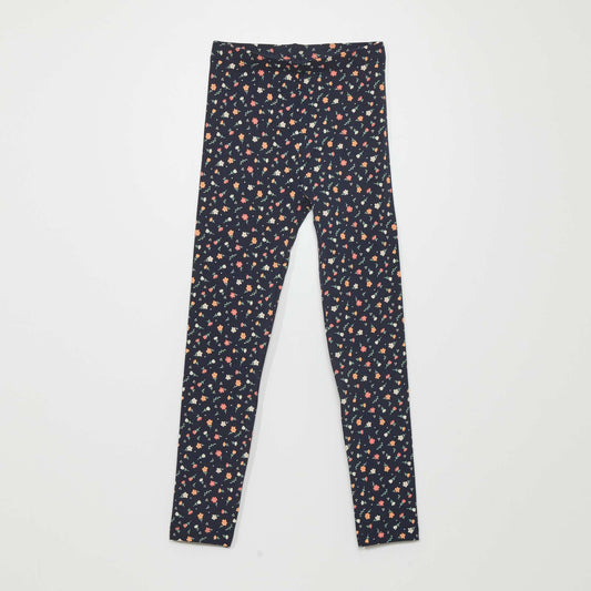 Legging long motifs Bleu marine