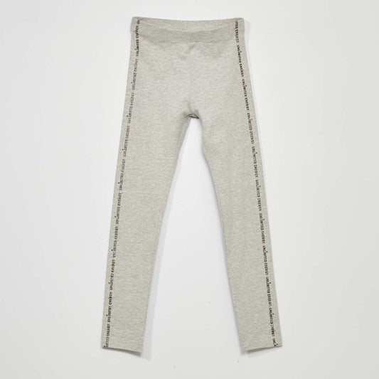 Legging long à motifs Gris