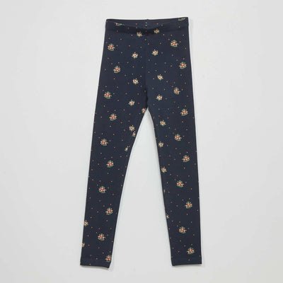 Legging long motifs Bleu