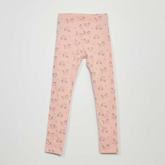 Legging long   motifs Rose