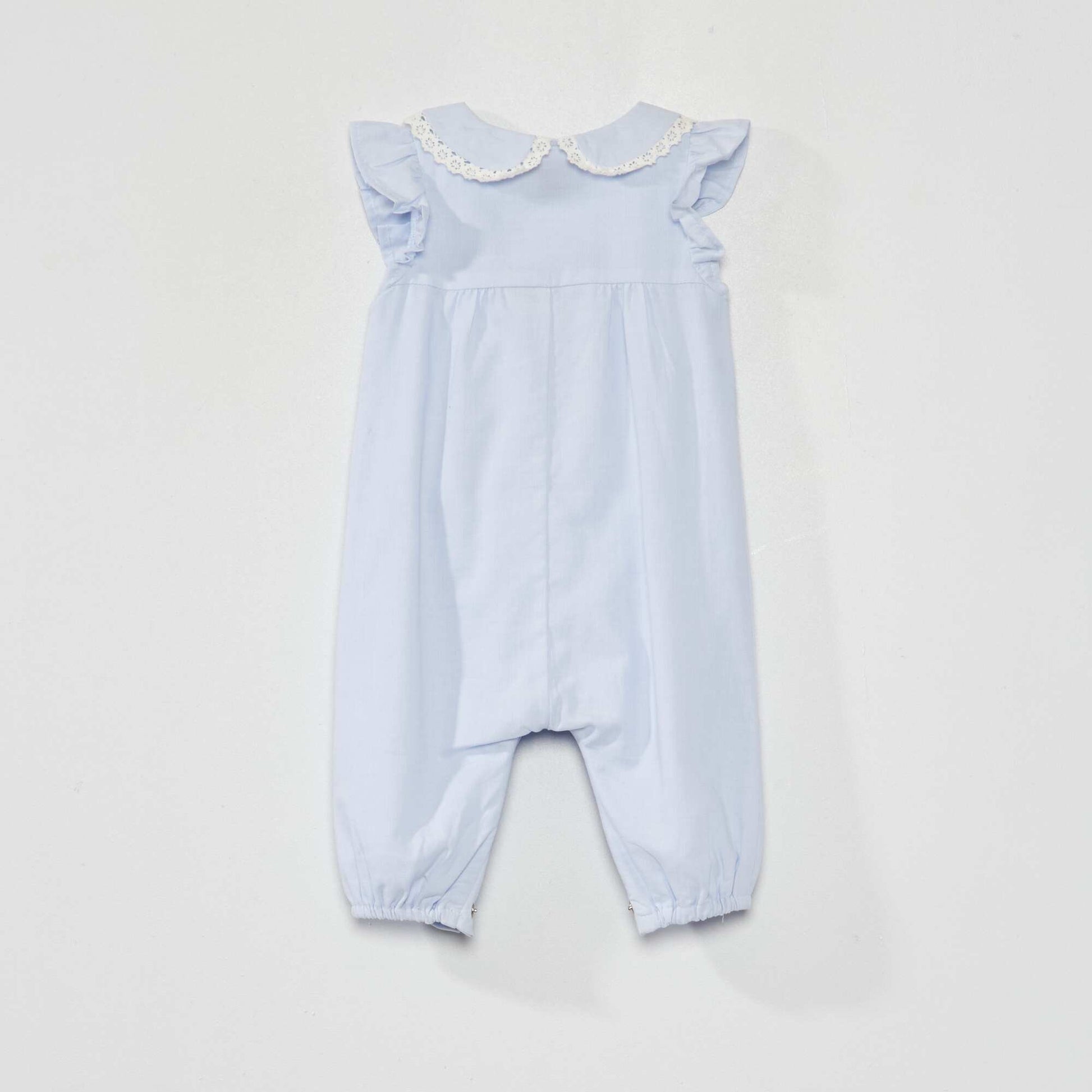 Combinaison en double voile de coton Bleu