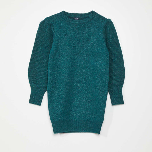 Pull en maille iris e vert