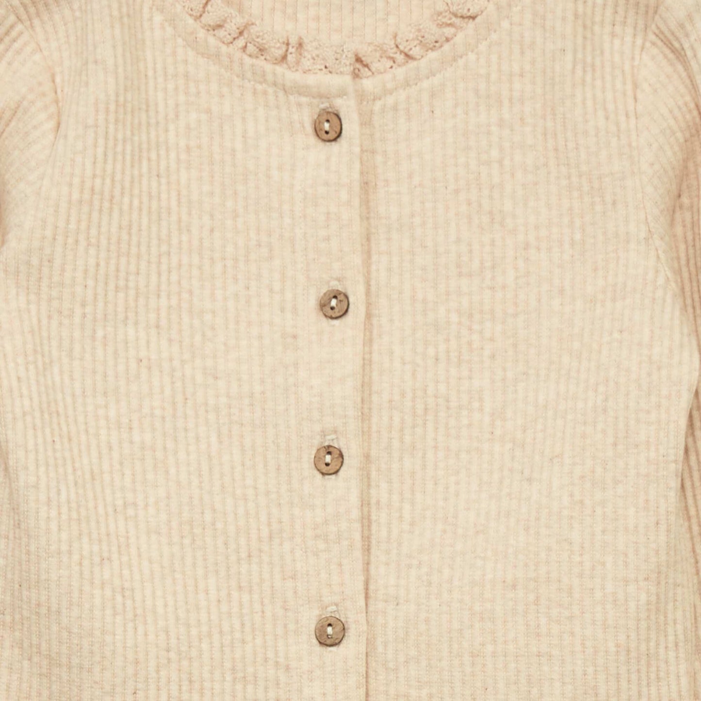 Gilet c tel avec dentelle Beige