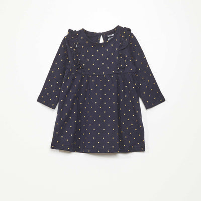 Robe vas e motif coeurs Marine coeur