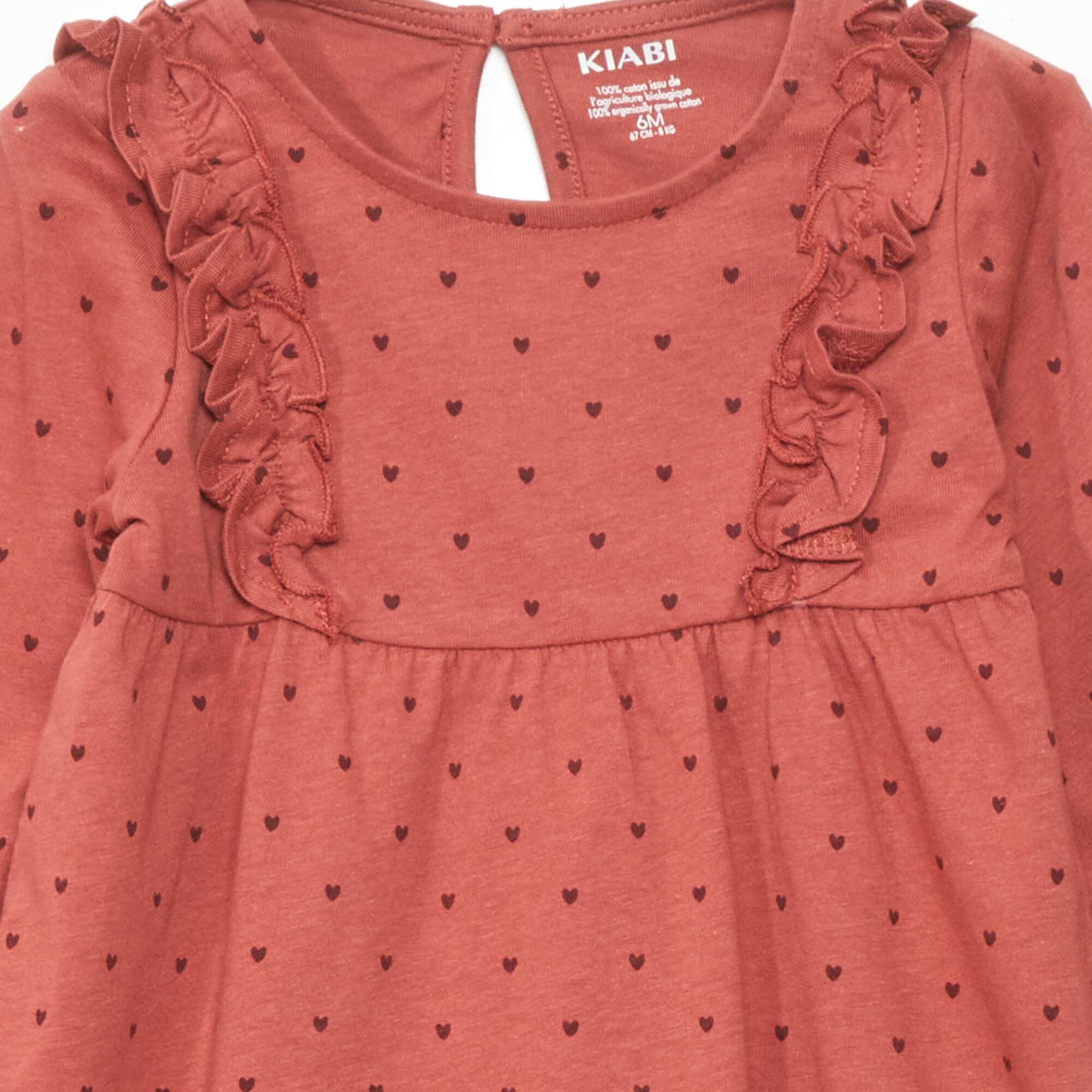 Robe motif coeur cheap rouge