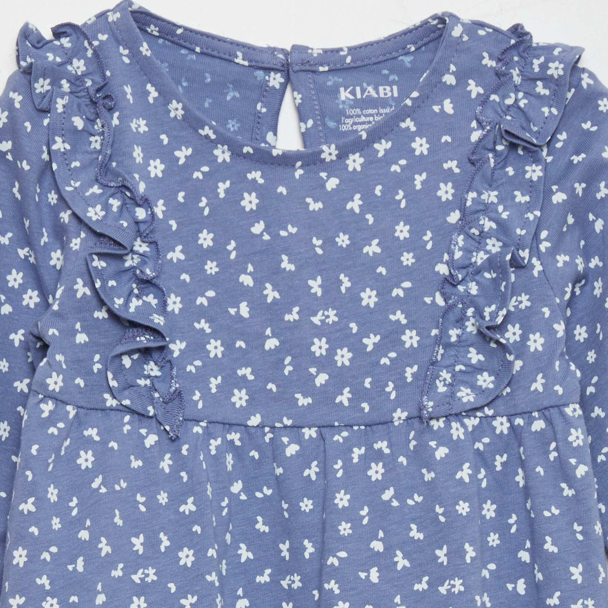 Robe vas e motif pois Bleu