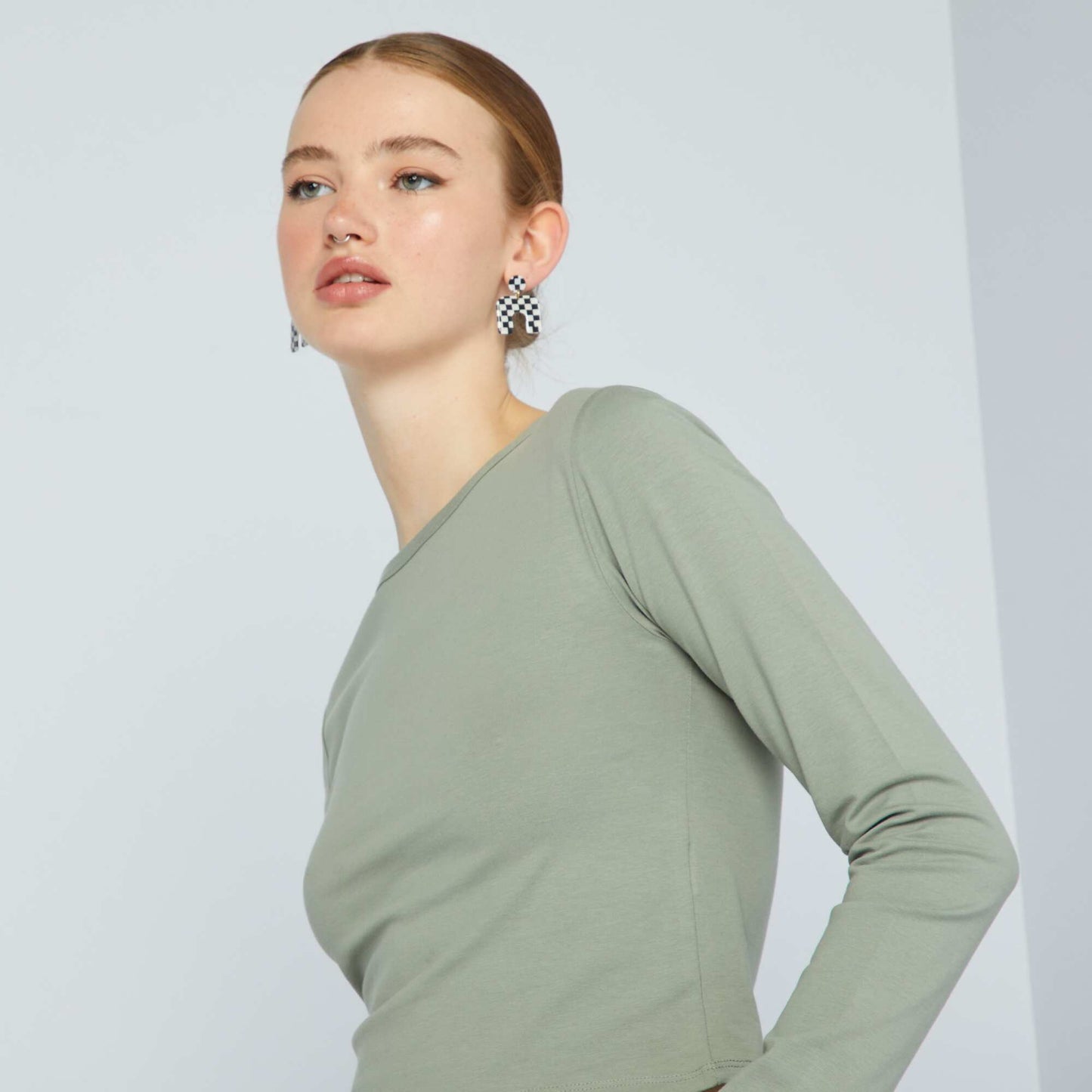 T-shirt cropped Vert