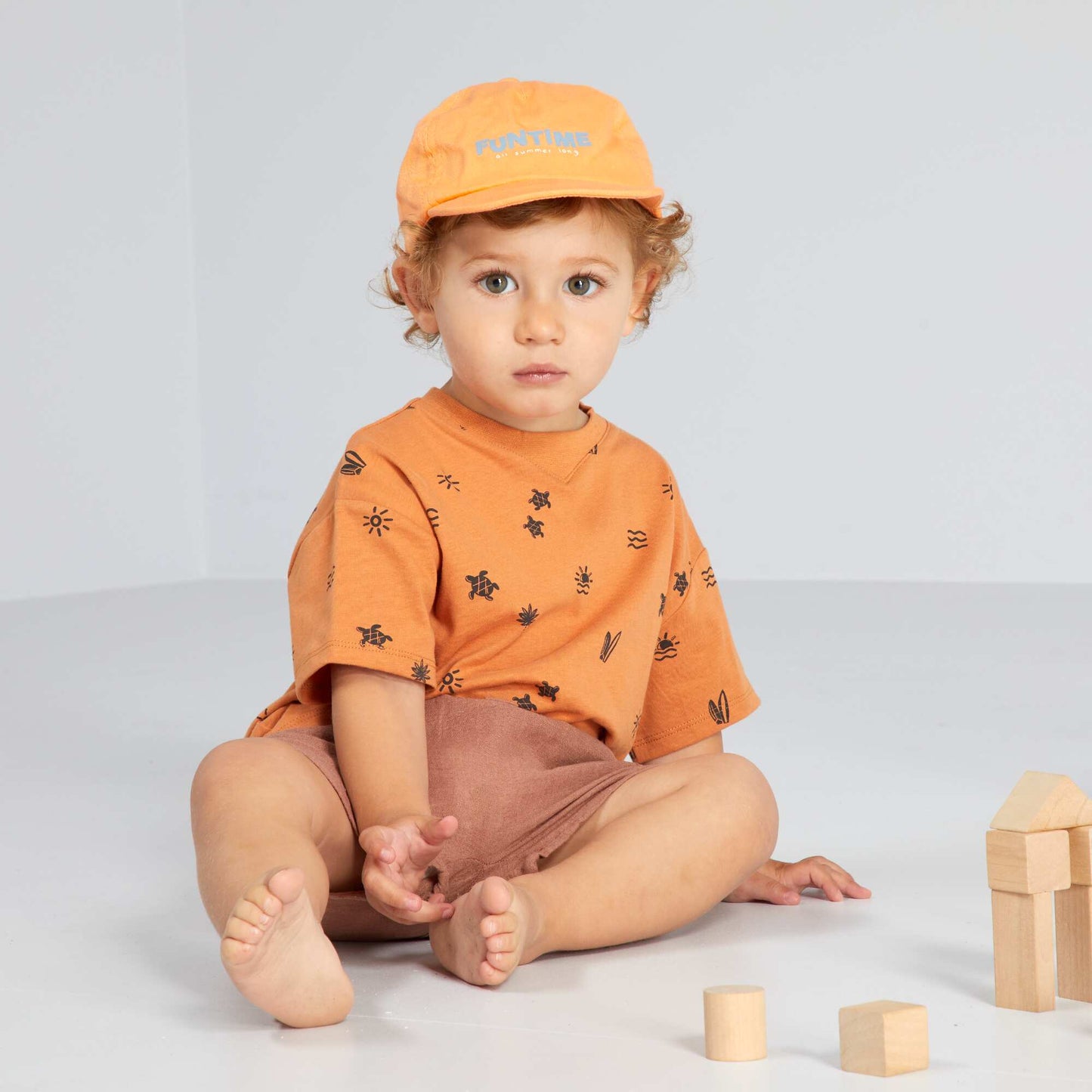 T-shirt avec imprim Orange