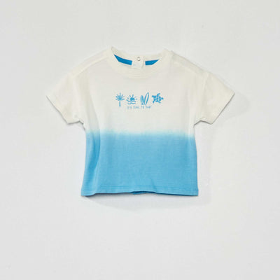 T-shirt manches courtes tye and dye Bleu