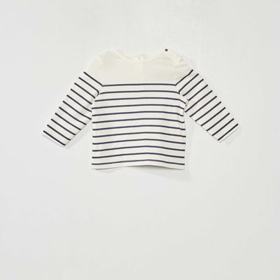 T-shirt rayures Blanc