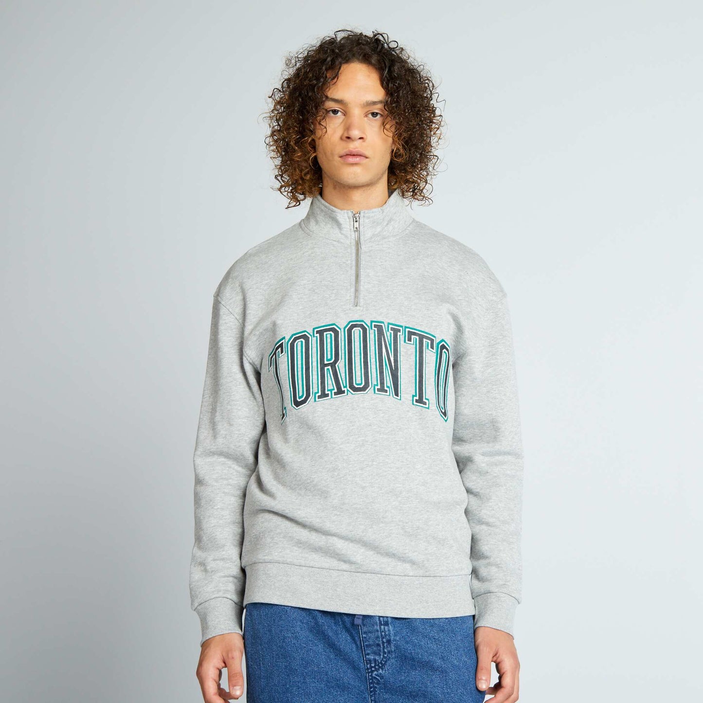 Sweat col camionneur Gris