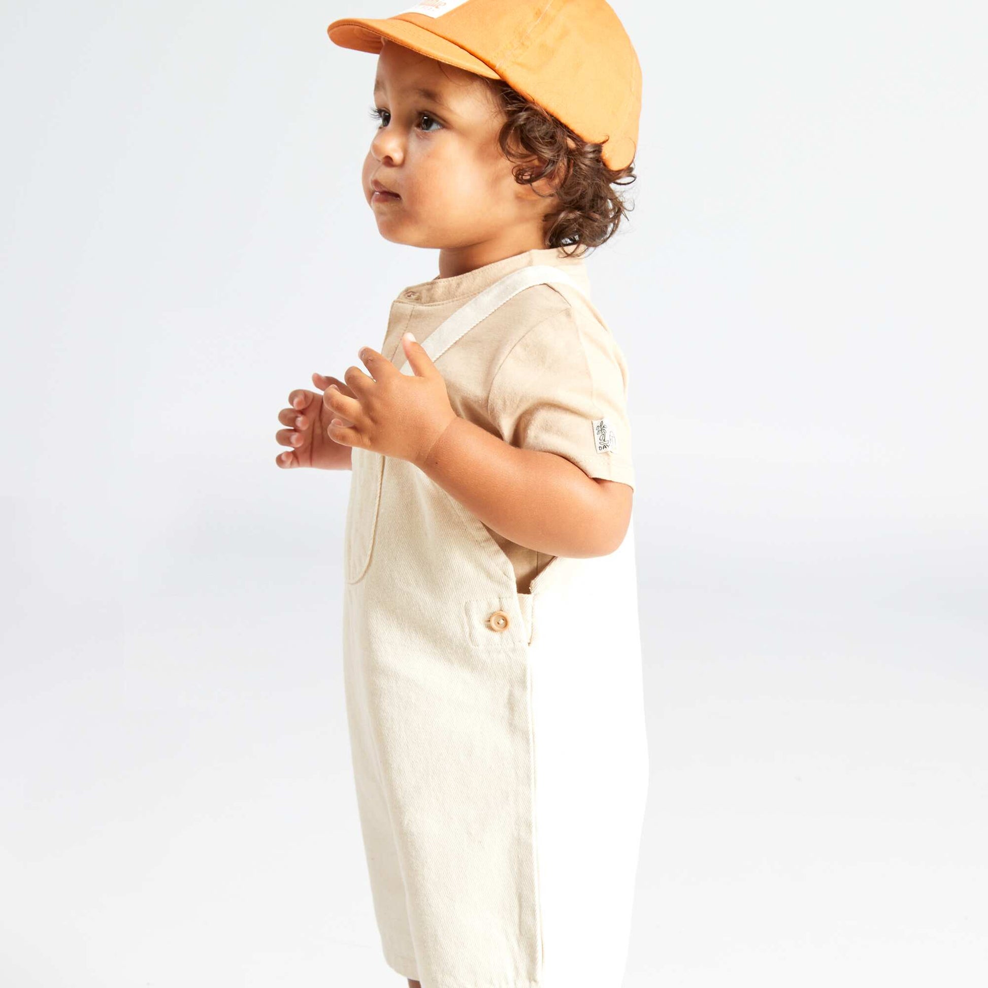 Ensemble salopette + t-shirt - 2 pi ces Beige