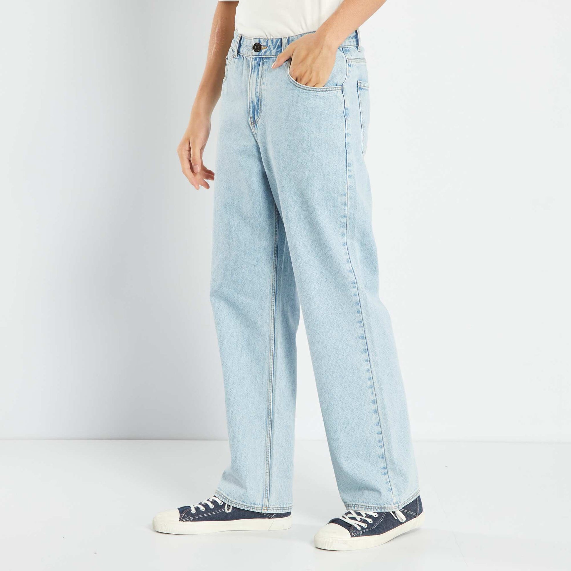 Jean large 5 poches double stone