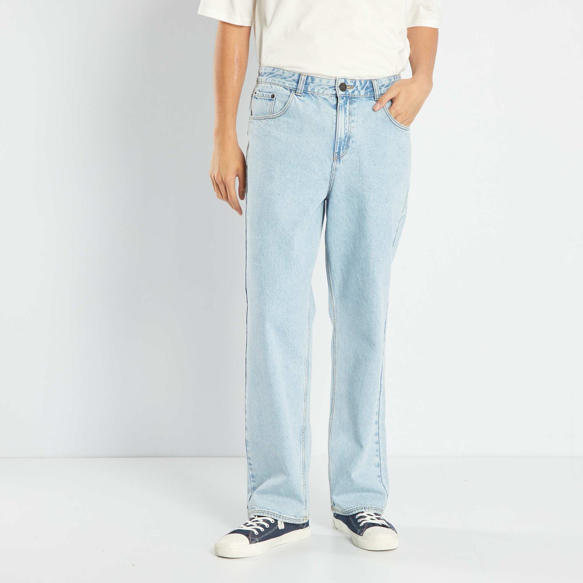Jean large 5 poches double stone