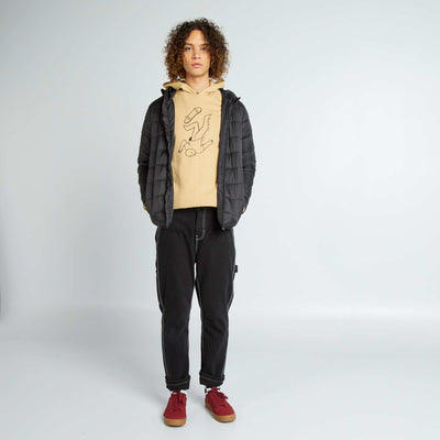 Doudoune matelass capuche Noir