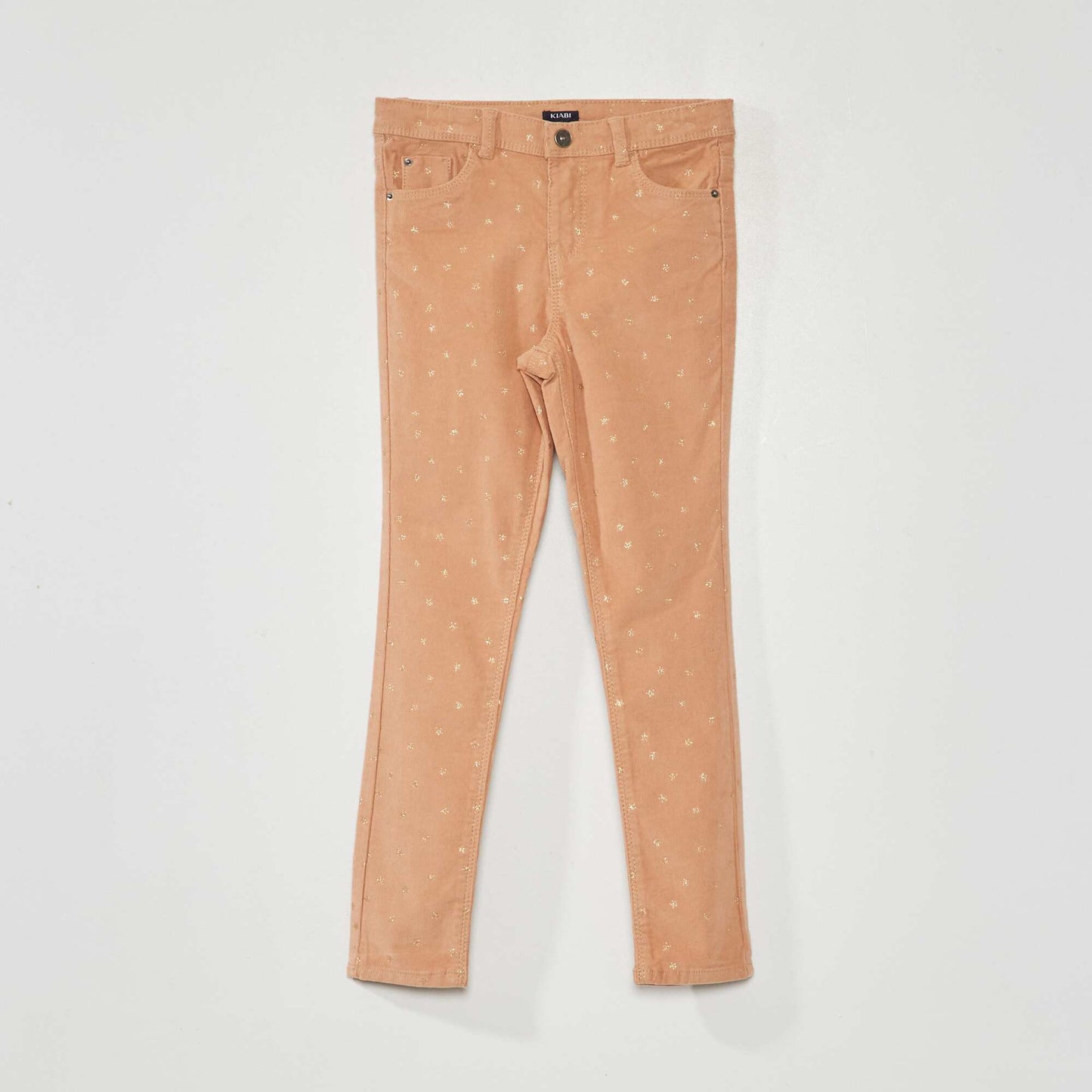 Pantalon en velours avec toiles Beige