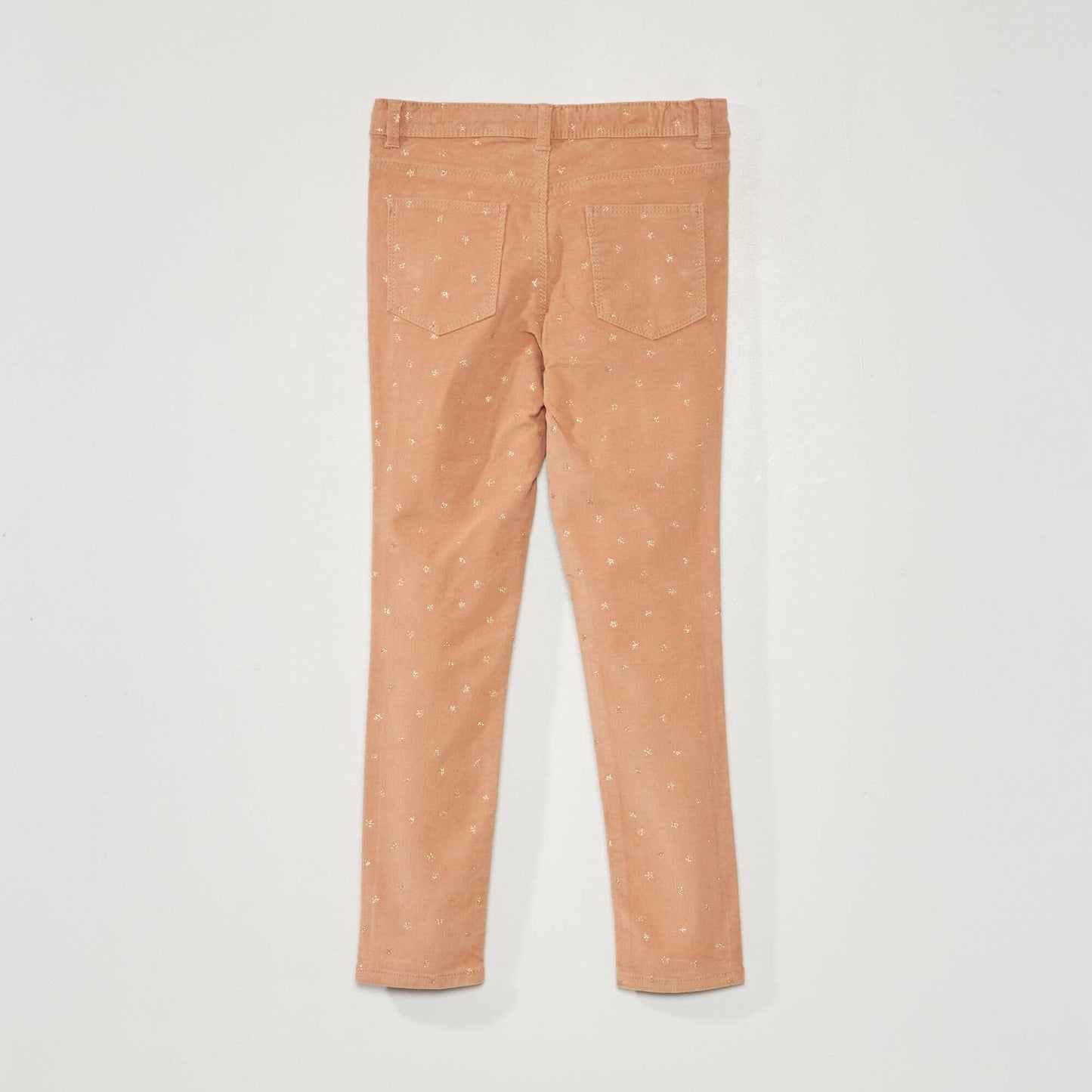 Pantalon en velours avec toiles Beige