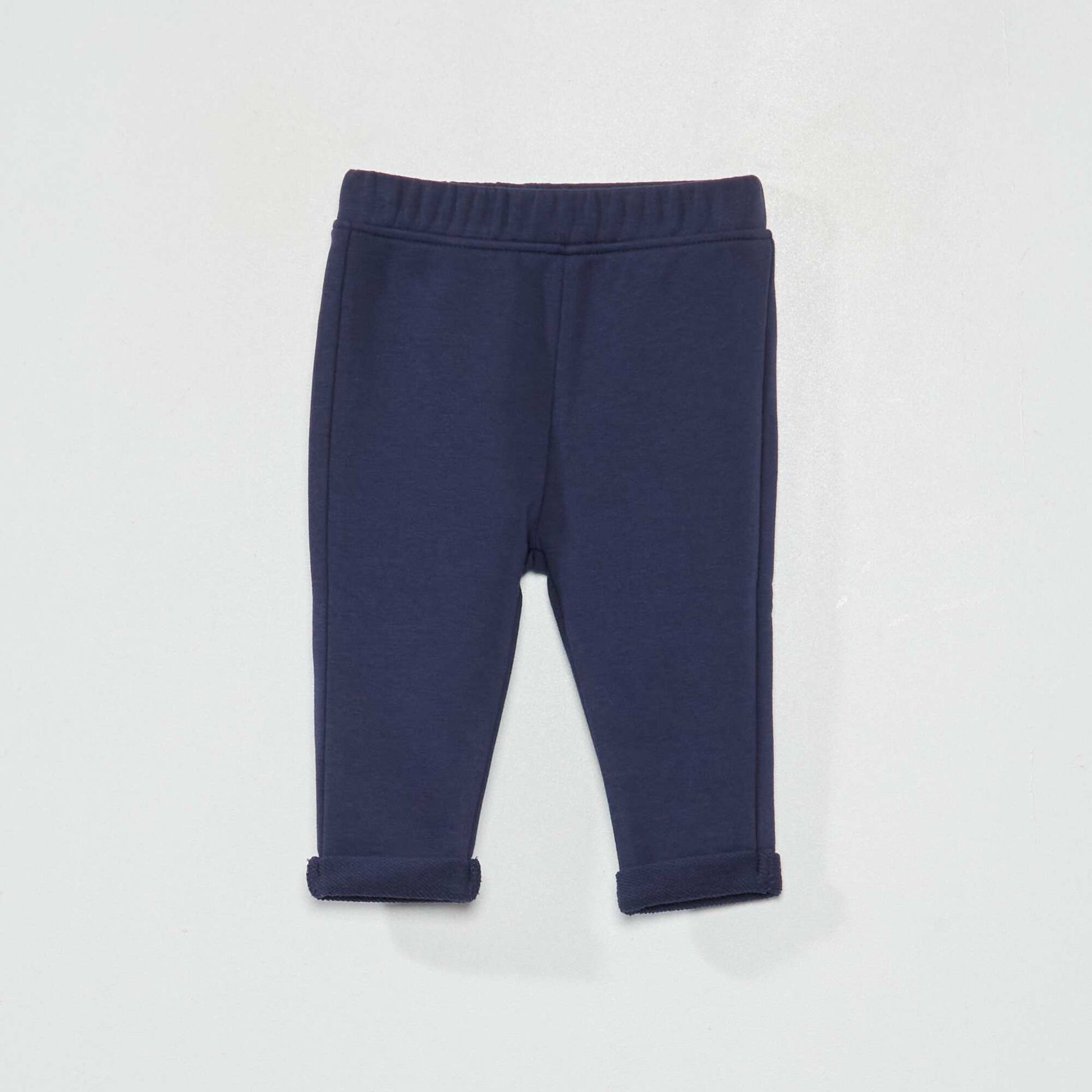 Ensemble tee-shirt imprim + pantalon french terry Blanc/marine