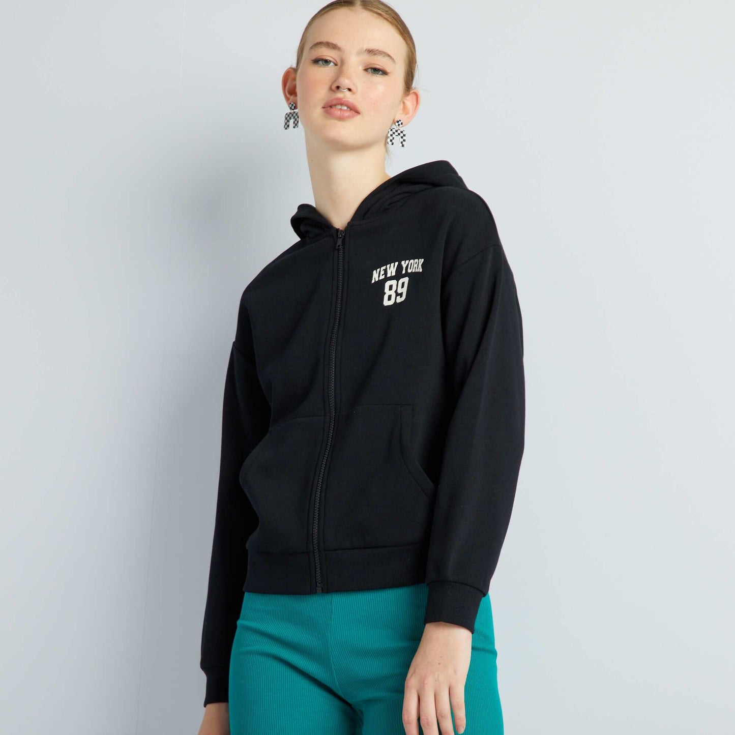 Sweat   capuche en molleton Noir