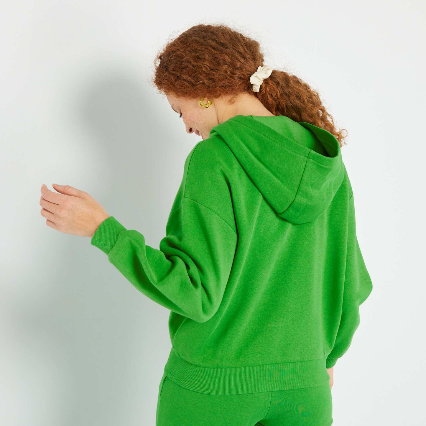 Sweat capuche en molleton Vert