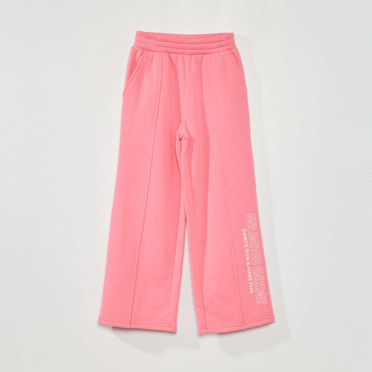 Pantalon large de jogging Rose