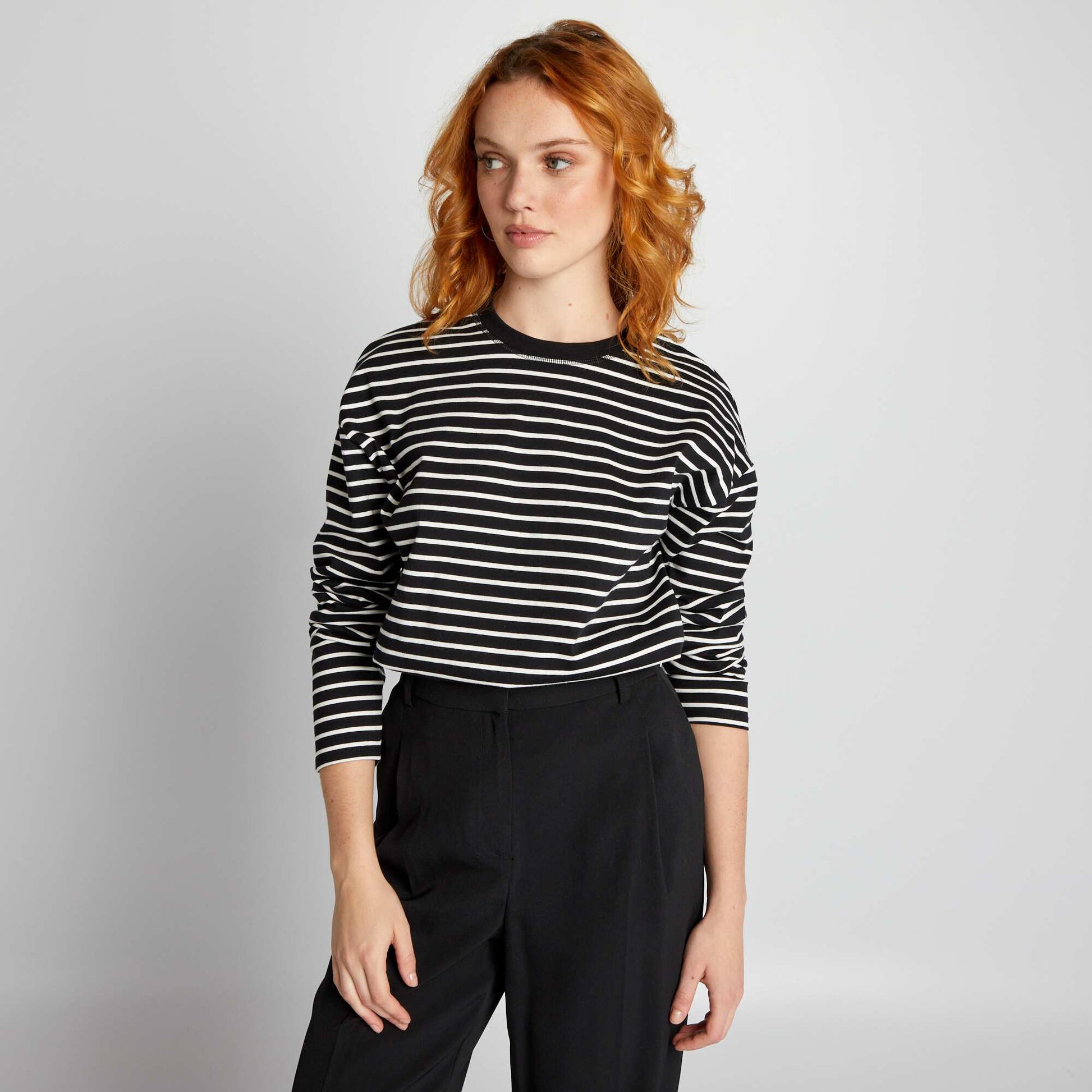 T-shirt marini re en jersey NOIR