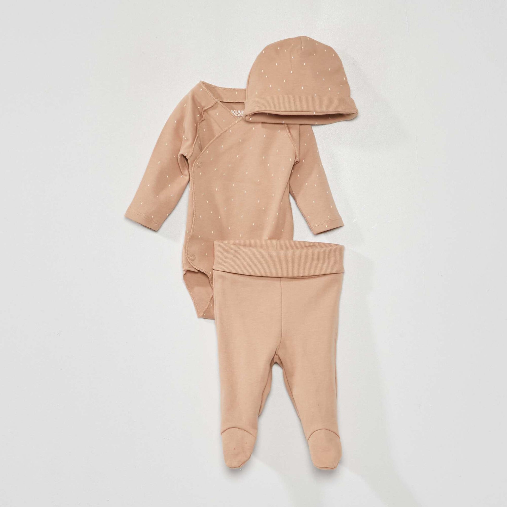 Ensemble body + legging + bonnet - 3 pi ces Marron