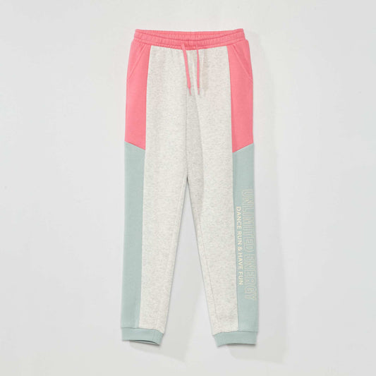 Pantalon de jogging Rose/bleu/gris