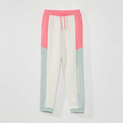 Pantalon de jogging Rose/bleu/gris