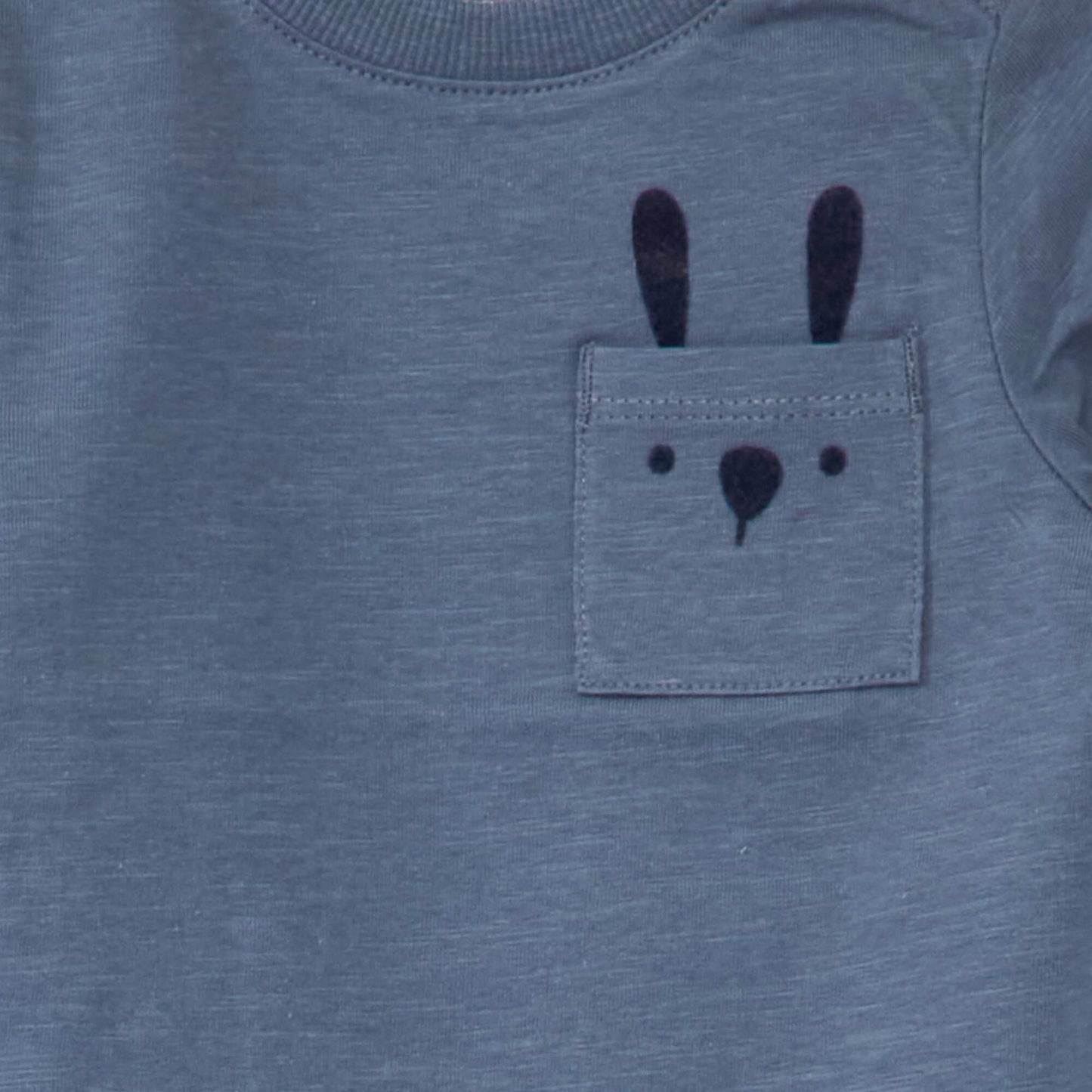 T-shirt en jersey manches longues Bleu