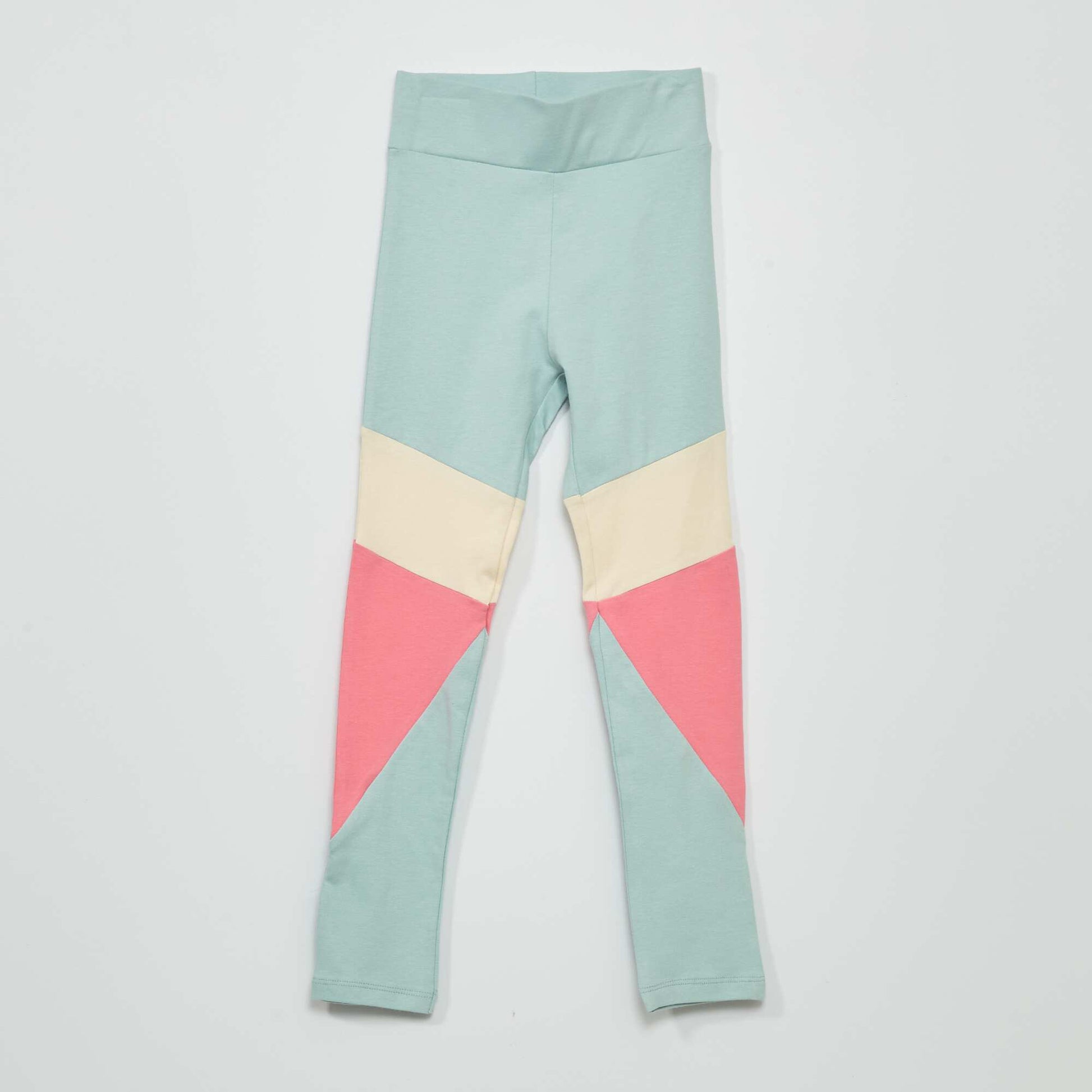 Legging long color block Bleu