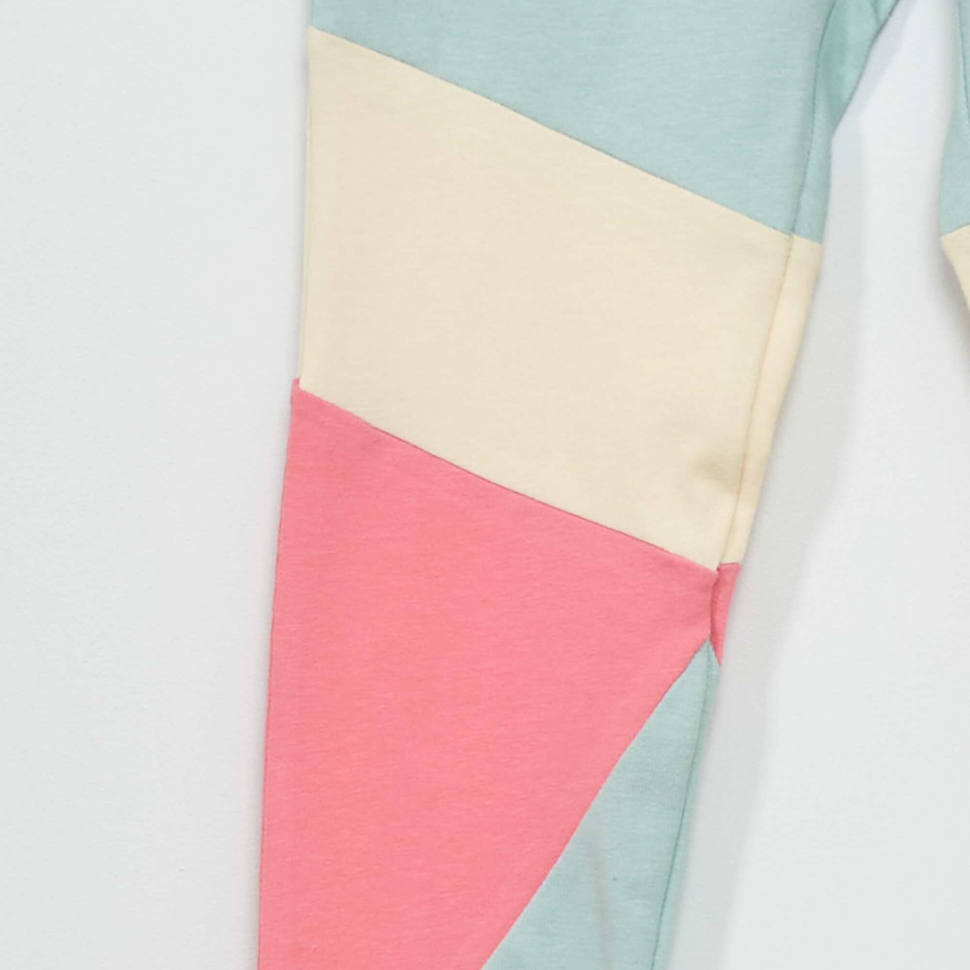 Legging long color block Bleu