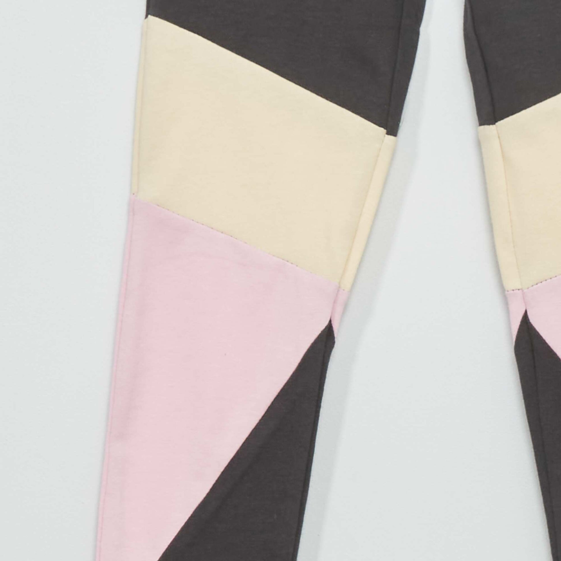 Legging long color block gris fonc