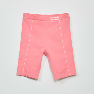 Short cycliste avec message fantaisie Rose