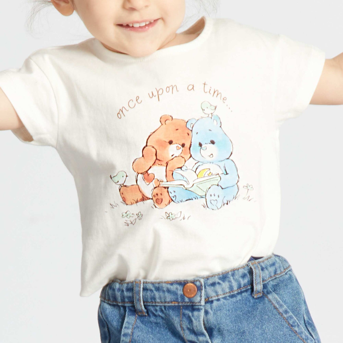 T-shirt en jersey 'Bisounours' blanc