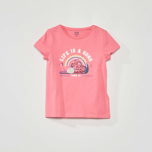 T-shirt en jersey avec animation ludique ROSE