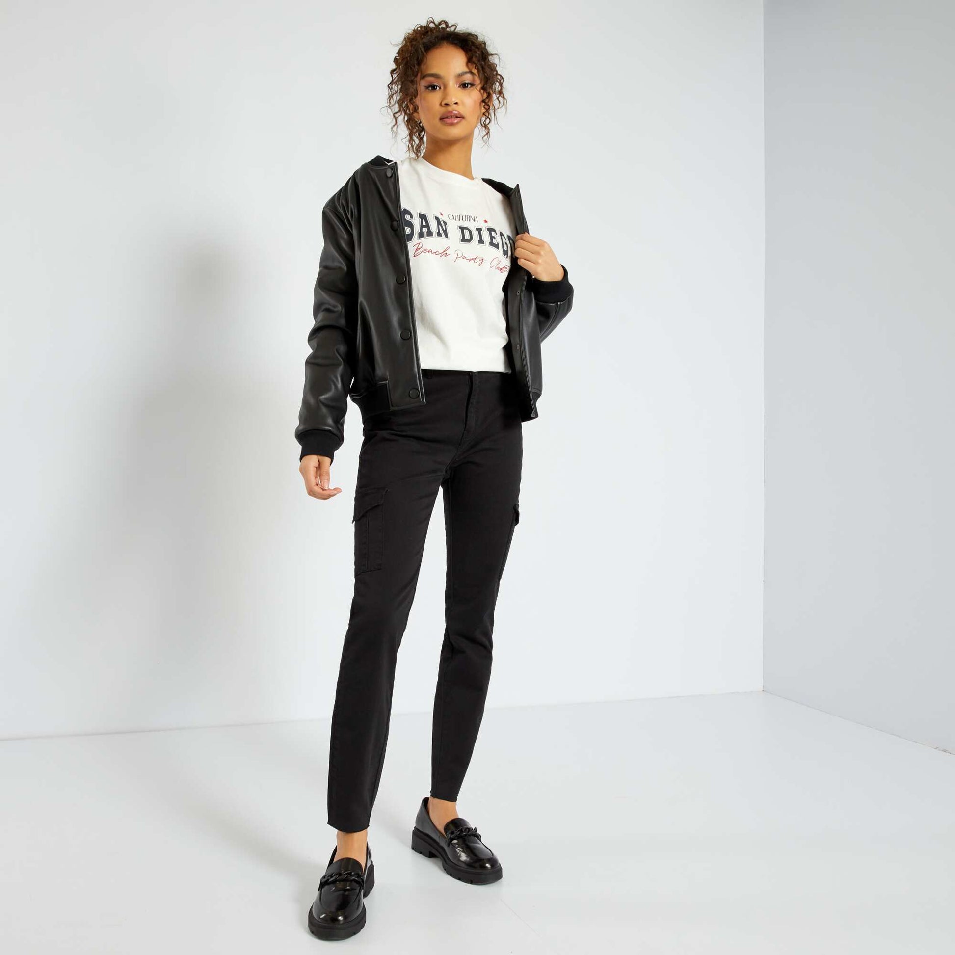 Pantalon skinny cinq poches noir