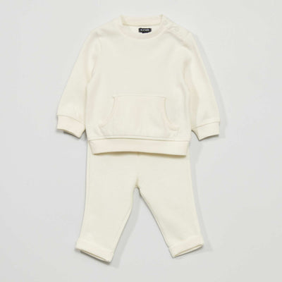 Ensemble t-shirt + pantalon de jogging - 2 pi ces Blanc