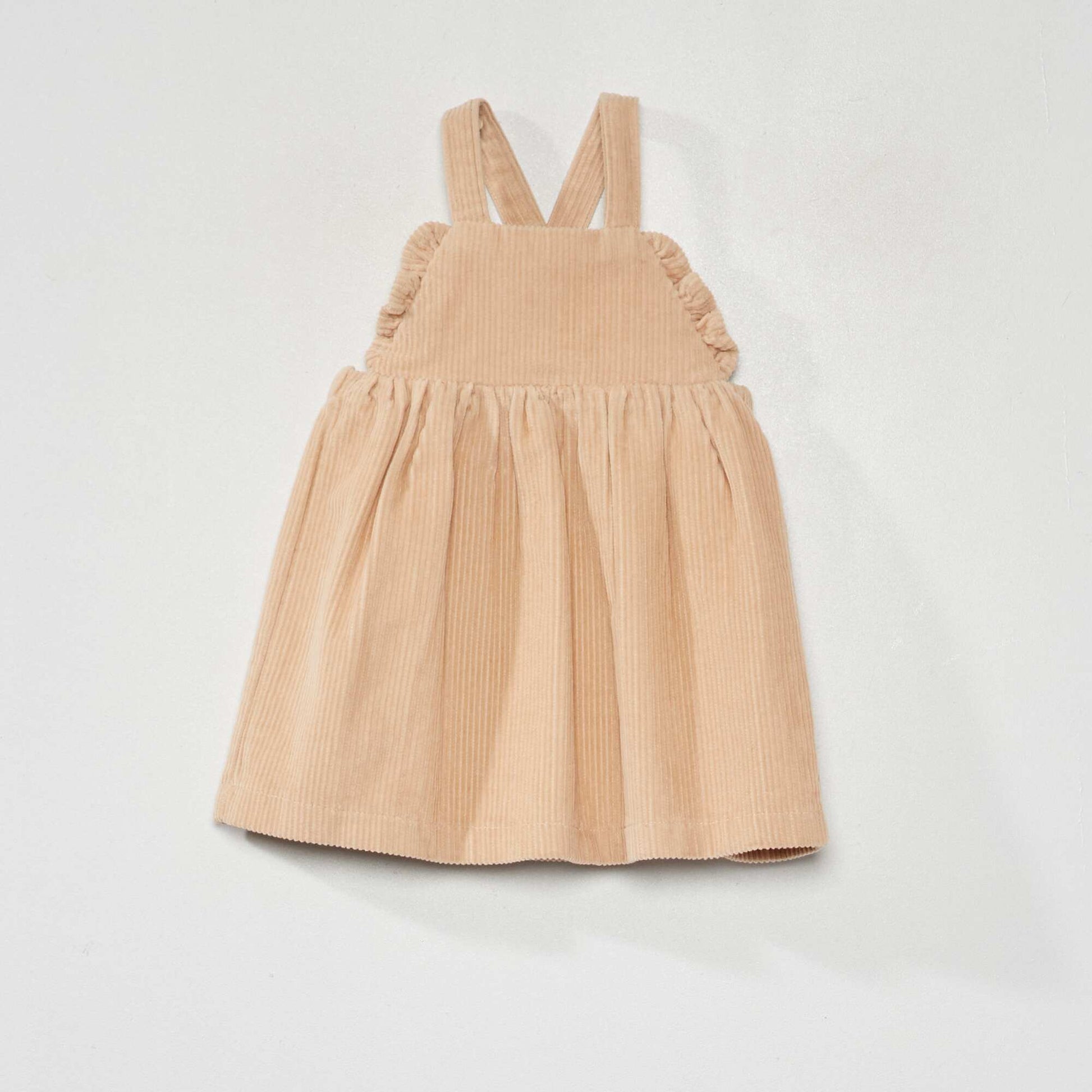Robe en velours c tel Beige
