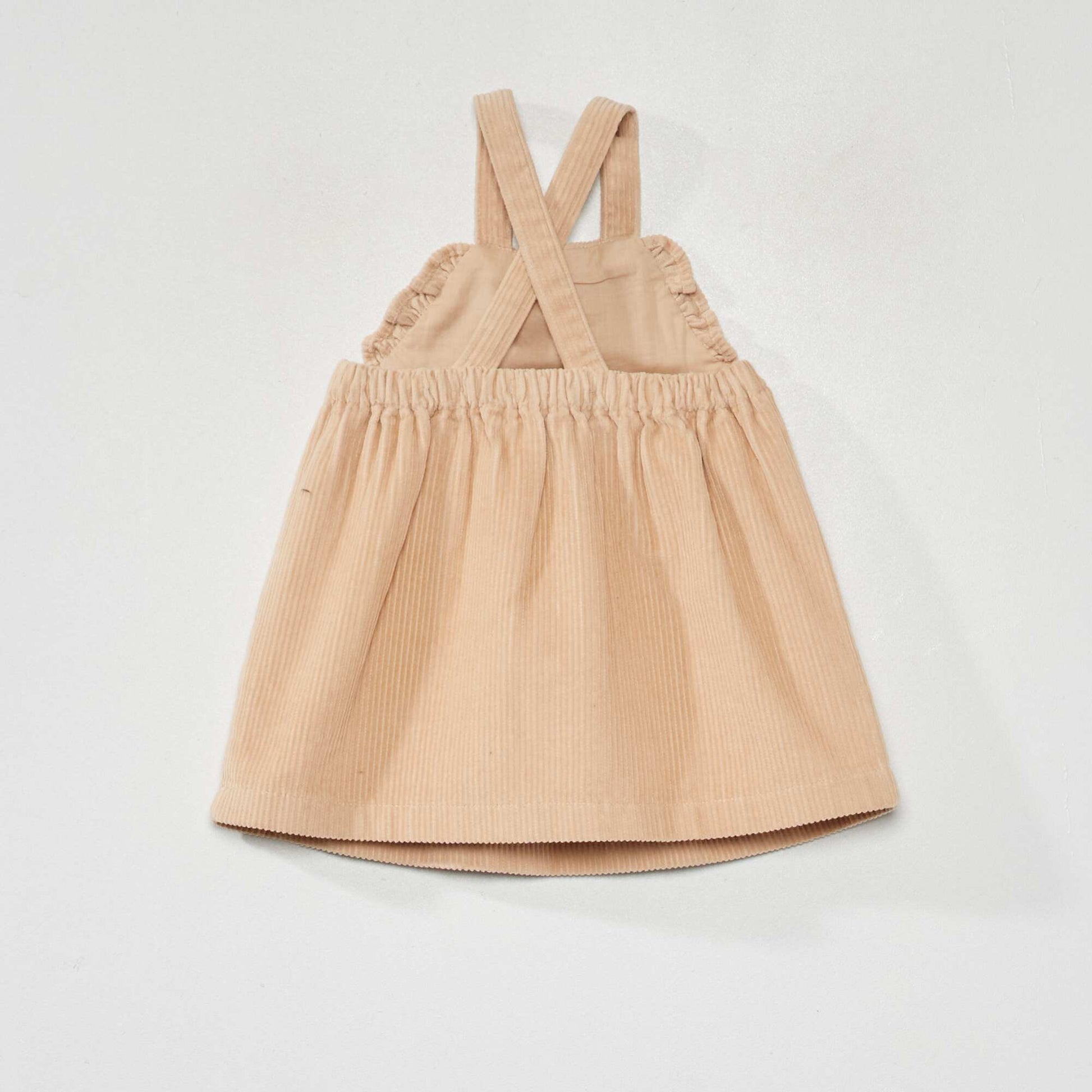 Robe en velours c tel Beige
