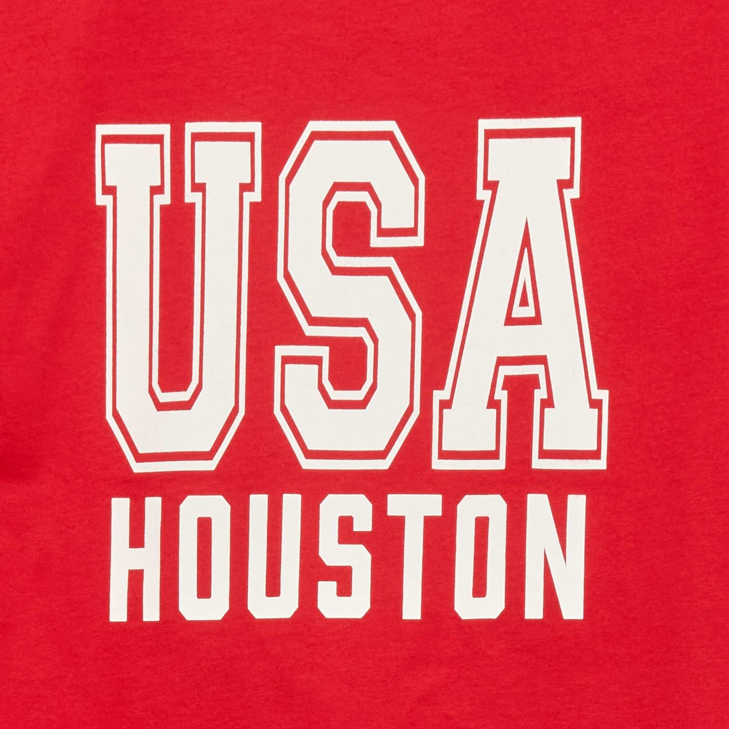 T-shirt imprim 'USA' 'Houston' Rouge