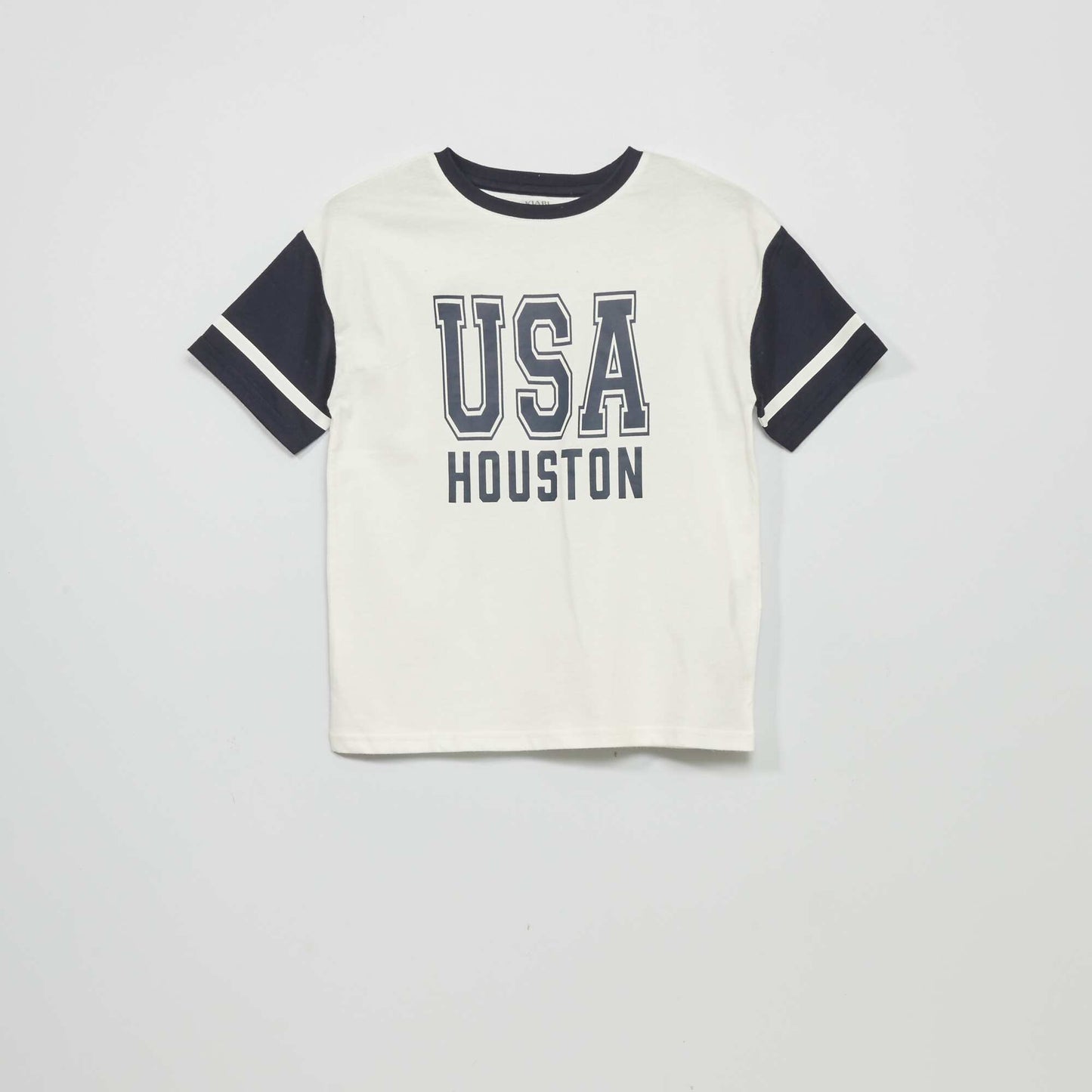 T-shirt imprim 'USA' 'Houston' Blanc